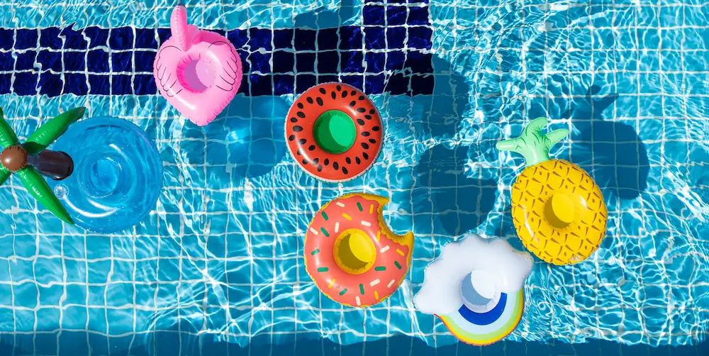 floats in pool