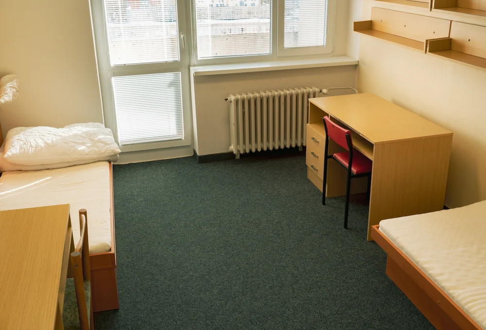 secondhand furniture in dorm room