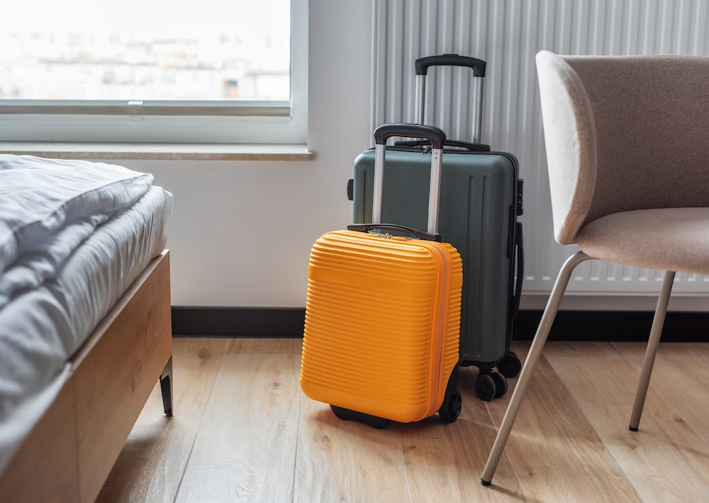 suitcases in room