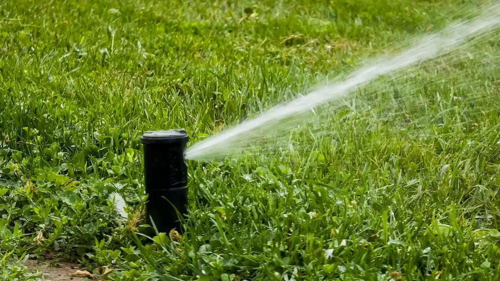 sprinklers on lawn